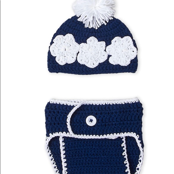 2/$20 NWT Laura Ashley Blue Cap & Diaper Cover Set - Picture 8 of 8